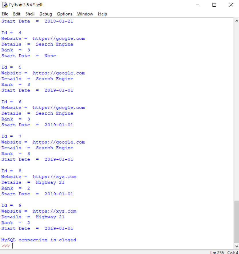 connecting mysql database using python on mac